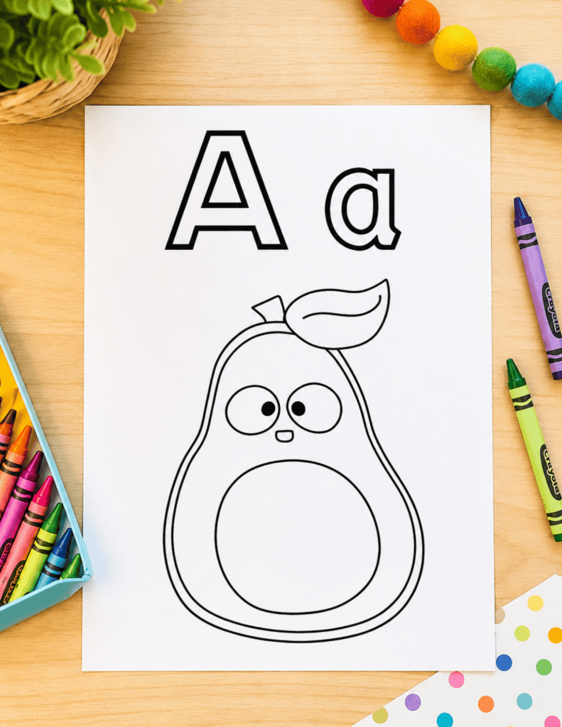 easy coloring sheets