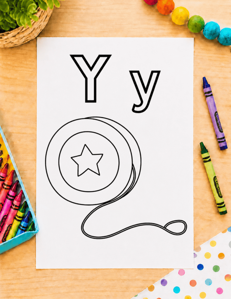 letter y coloring page