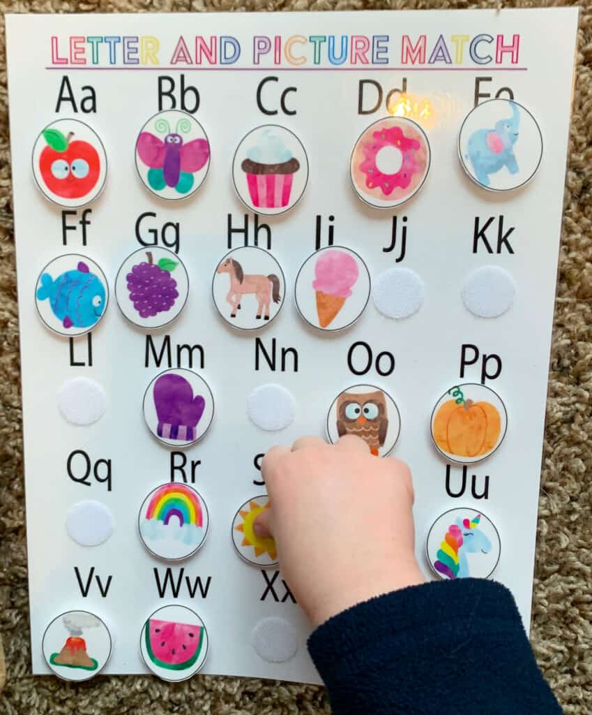 Free Alphabet and Picture Match