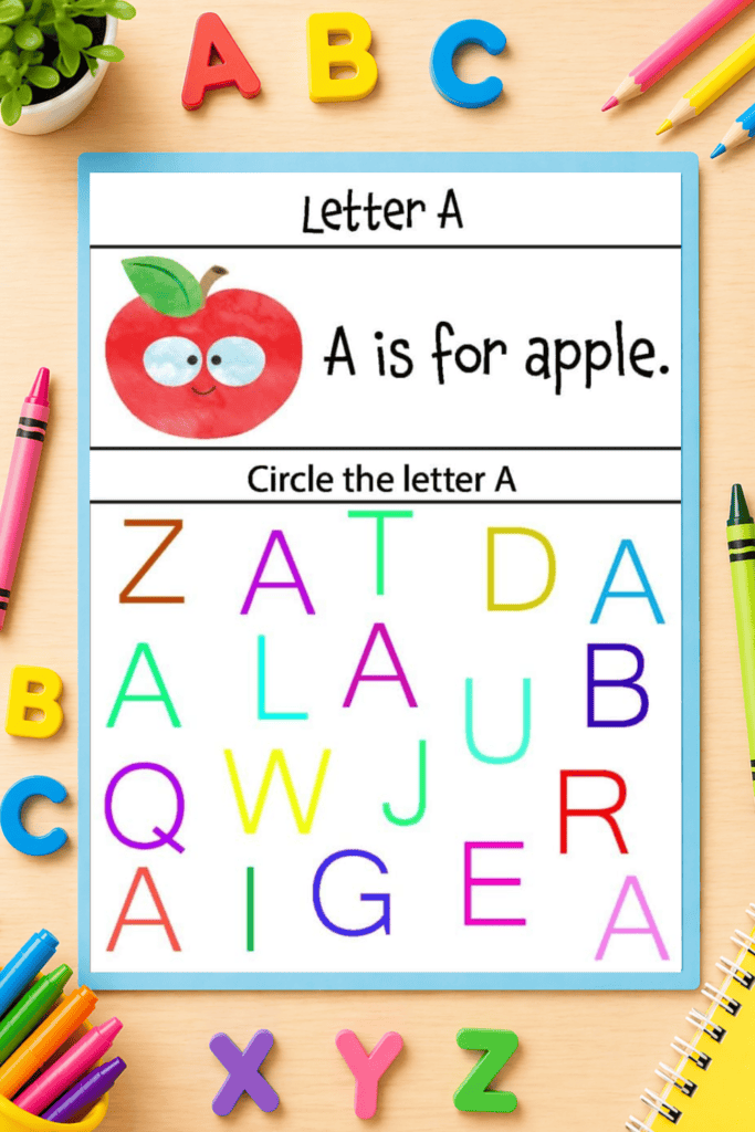 Free Alphabet Letter Recognition Worksheets A–Z
