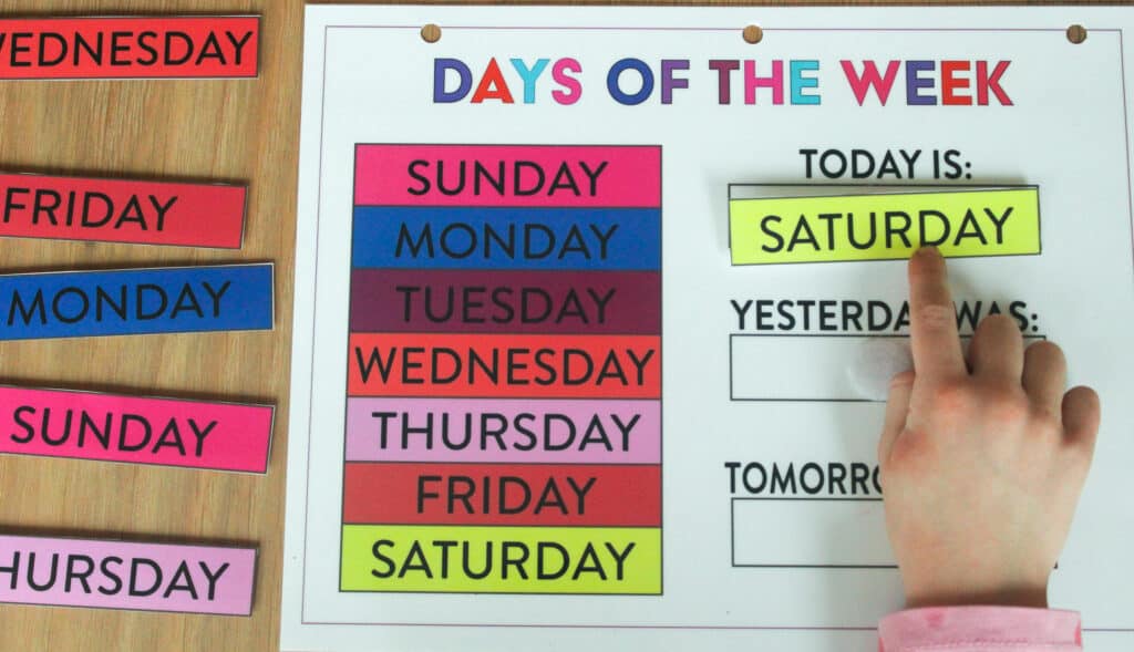 Free Days of the Week Printable