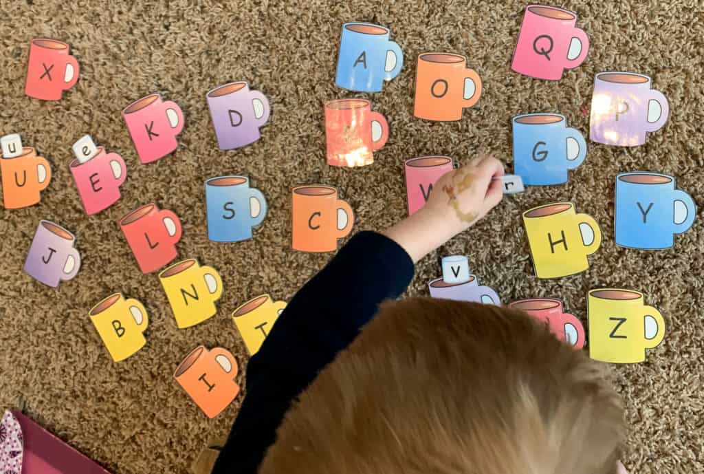 FREE Hot Chocolate and Marshmallow Letter Match