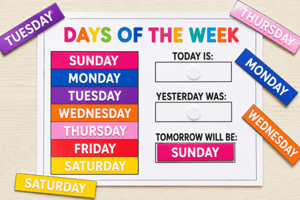 free days of the week printable