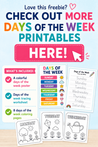 days of the week printable