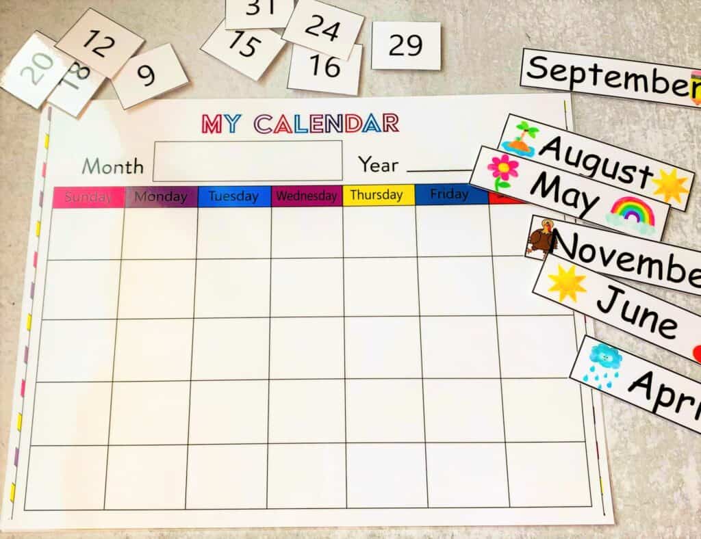 FREE days of the week printable