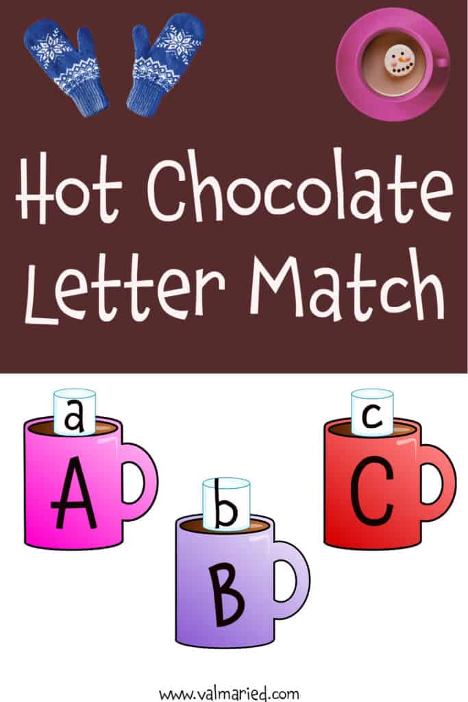 FREE Hot Chocolate and Marshmallow Letter Match