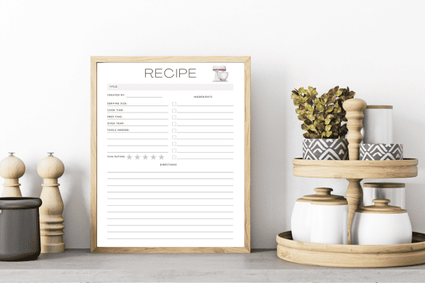 7 Free printable recipe templates