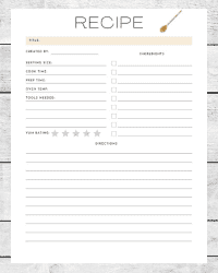 recipe templates