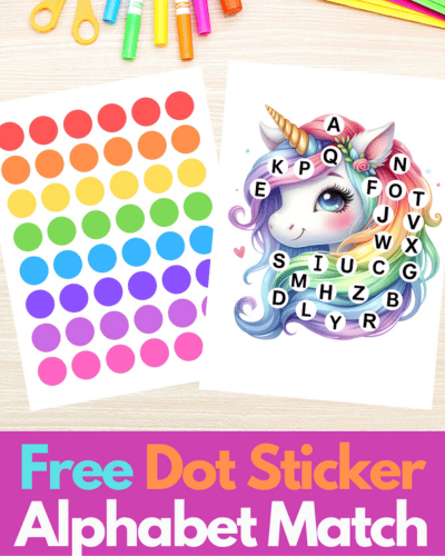 Free Dot Sticker Alphabet Match 