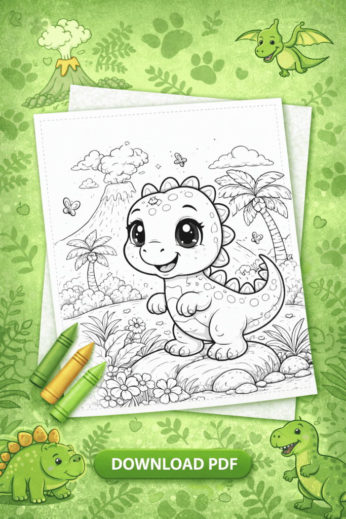 free dinosaur coloring page