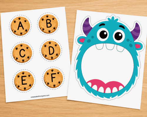 Kindergarten sight word monster printable