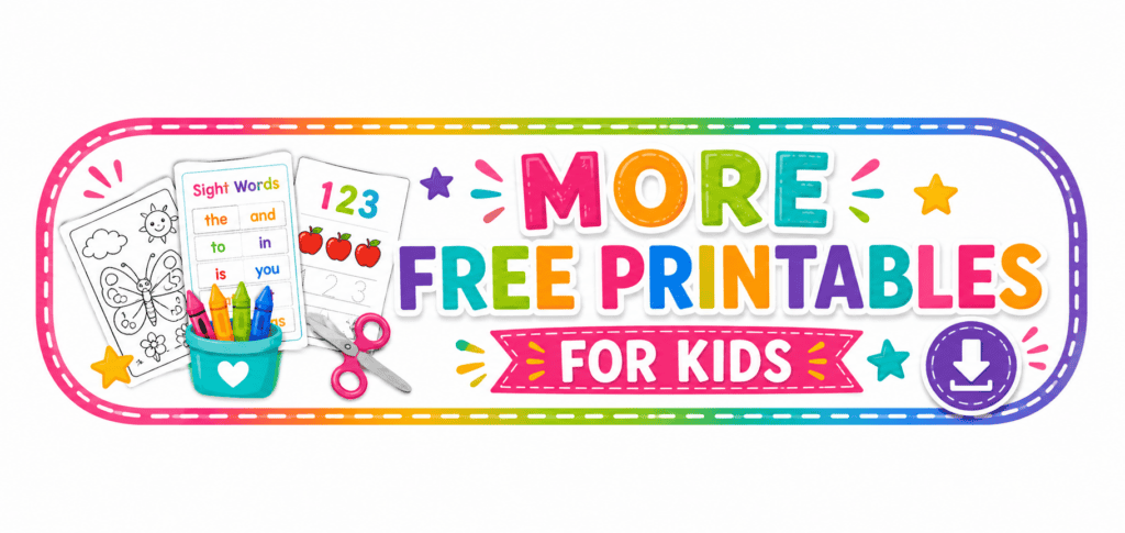 Free Monster sight word printable for kids
