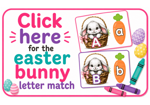 Hands-on Easter letter recognition activity matching uppercase and lowercase alphabet letters.