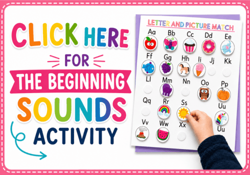 Hands-on beginning sounds alphabet activity for early literacy practice.